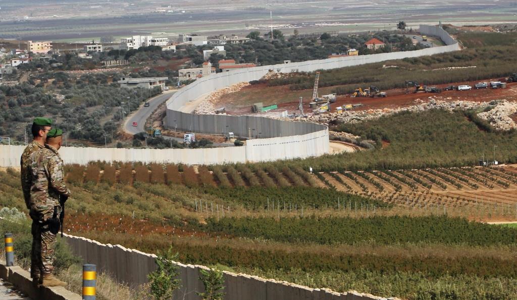 חיילי צבא לבנון בסמוך לגבול עם ישראל. כפר כילא, 5 בדצמבר 2018