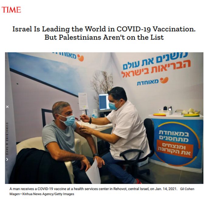 A headline on the Time Magazine |