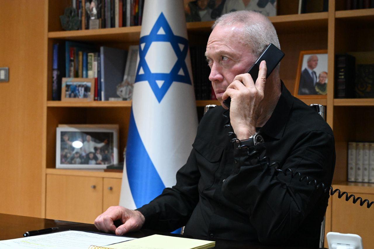 Defense Minister Yoav Galant during Operation Shield and Arrow |