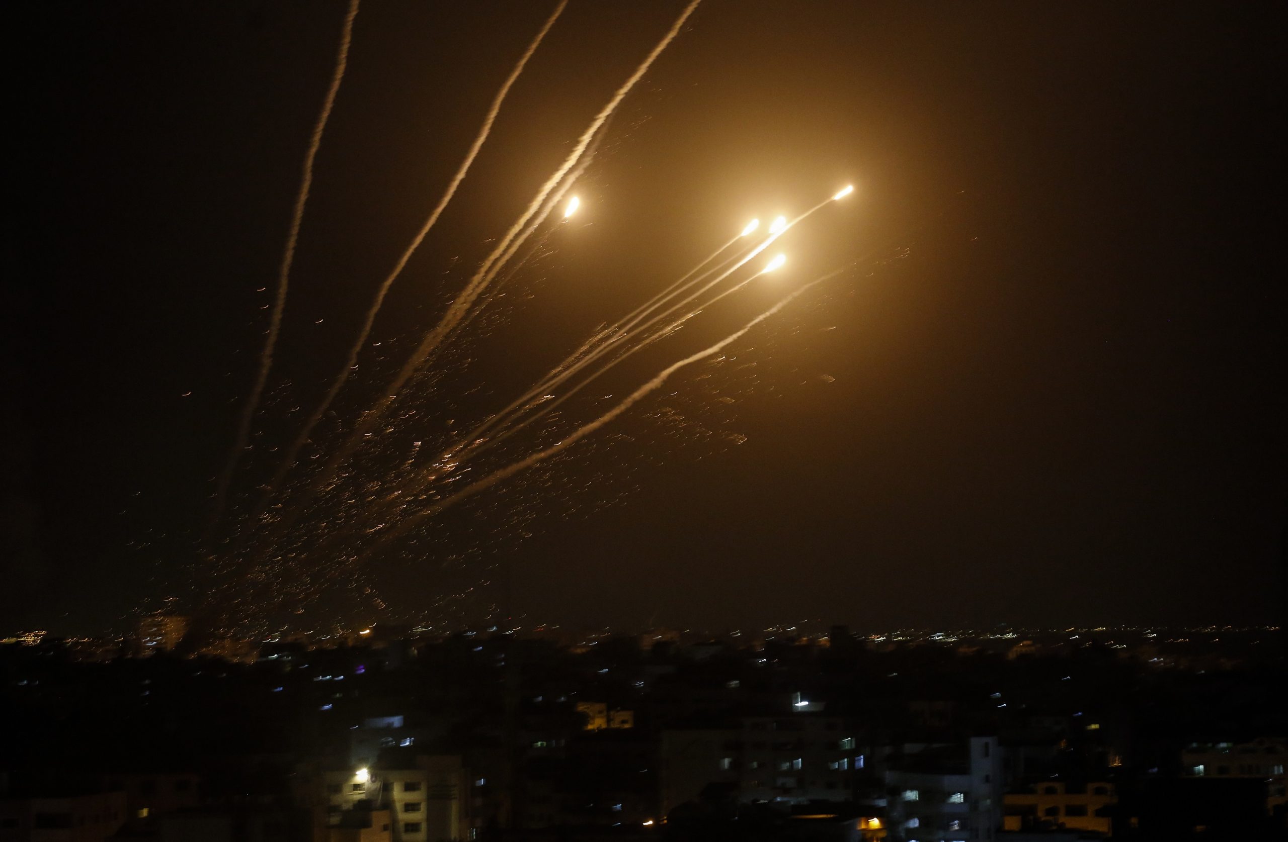 Launching rockets at Israel during Operation Shield and Arrow |