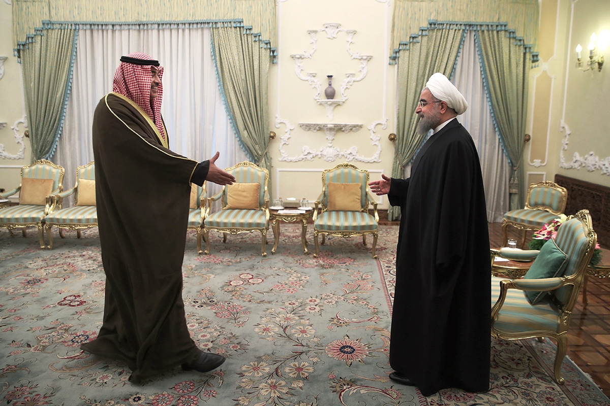 Iranian President Hassan Rowhani and Foreign Minister of Kuwait Sabah Al-Khaled Al-Sabah meeting in Tehran on January 25, 2017. Photo: HO / IRANIAN PRESIDENCY / AFP