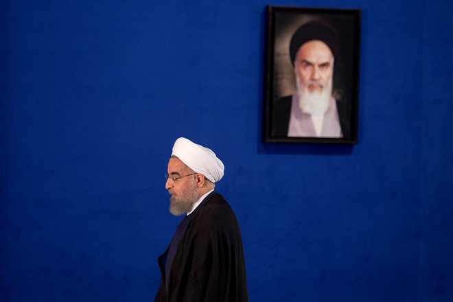 ranian President Hassan Rouhani gives a press conference on May 22, 2017 in Tehran, Iran