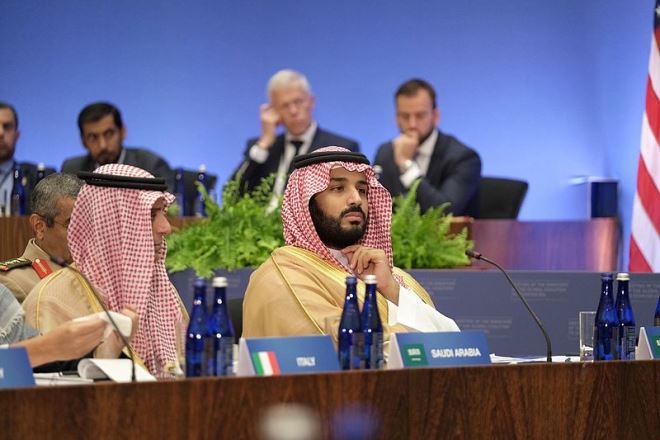 Deputy Crown Prince, Second Deputy Prime Minister and Minister of Defense of the Kingdom of Saudi Arabia, Mohammad Bin Salman bin Abdulaziz Al-Saud participates in the Counter-ISIL Ministerial Joint Ministerial Plenary Session, at the U.S. Department of State in Washington, D.C. on July 21, 2016.