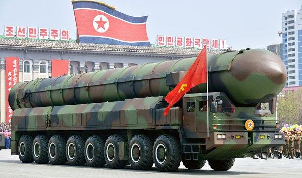 A vehicle carrying what appears to be a new intercontinental ballistic missile