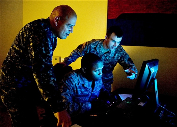 Navy, Air Force and Army cyber professionals join forces to take part in exercise Cyber Flag 13-1 at Nellis Air Force Base, Nev.