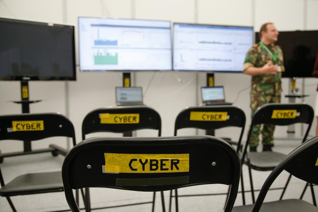 Exercises on cyberwarfare and security are seen taking place during the NATO CWIX interoperability exercise n 22 June, 2017 in Bydgoszcz, Poland.