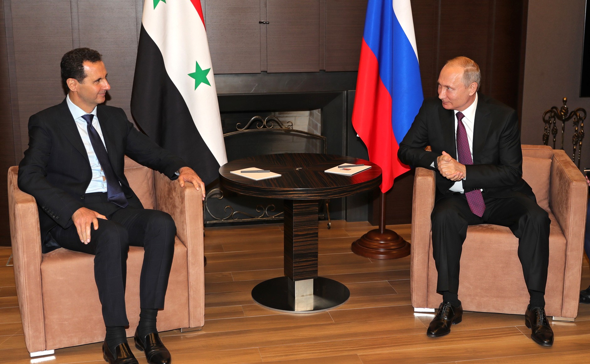 Vladimir Putin and Bashar al-Assad in Sochi. May 17, 2018.