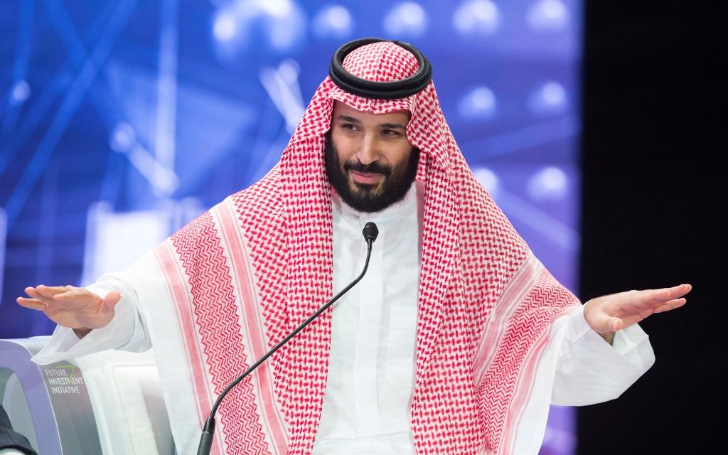 Saudi Crown Prince Mohammed bin Salman speaks during the Future Investment Initiative Forum in Riyadh, Saudi Arabia October 24, 2018.