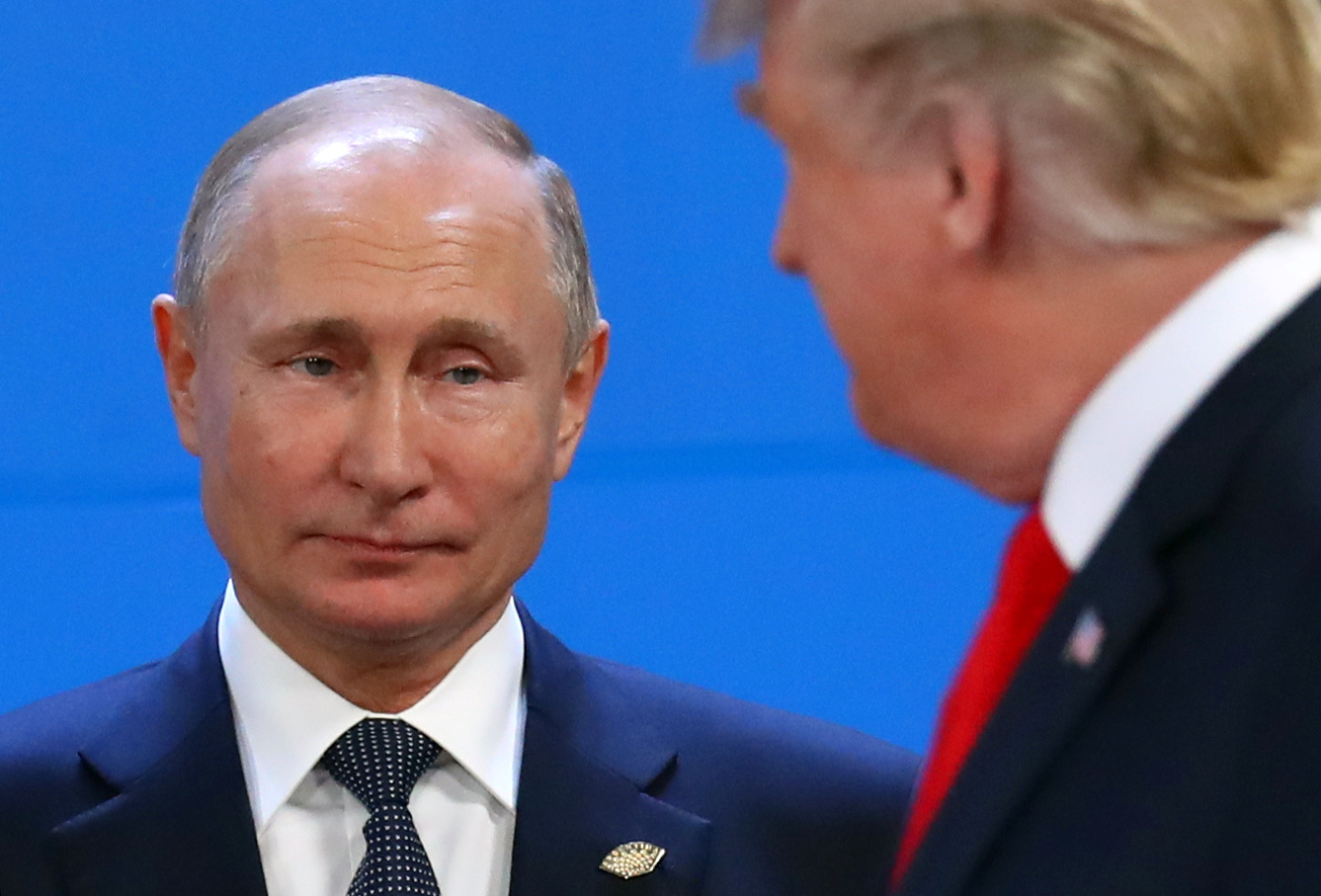Russia's President Vladimir Putin and U.S. President Donald Trump are seen during the G20 summit in Buenos Aires, Argentina November 30, 2018.