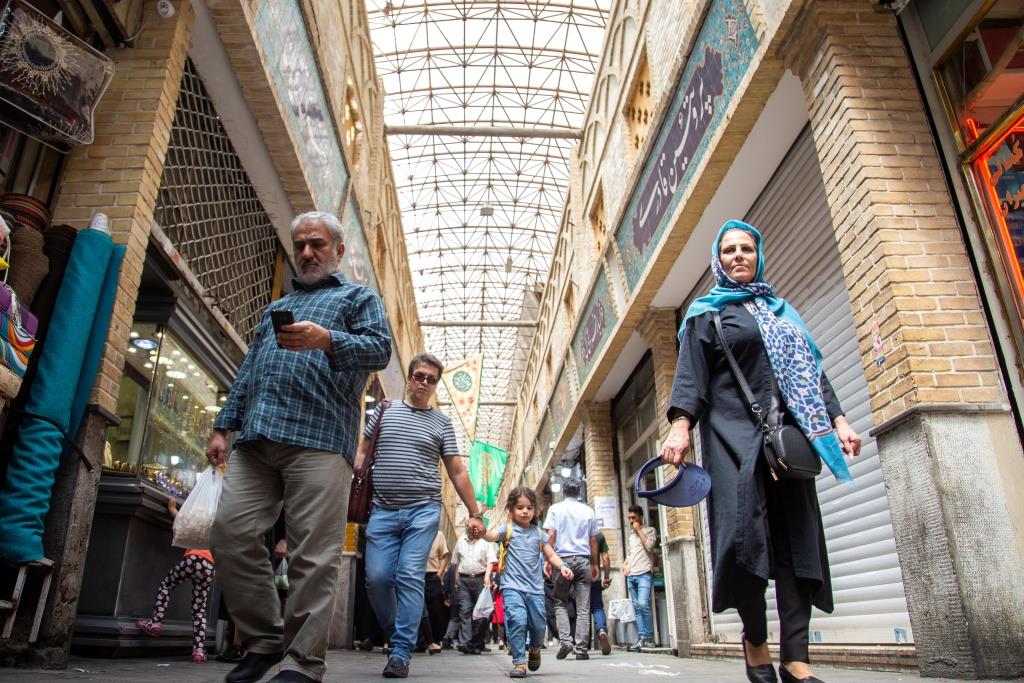 People walk through the Tajrish Bazaar in Tehran, Iran August 1, 2019