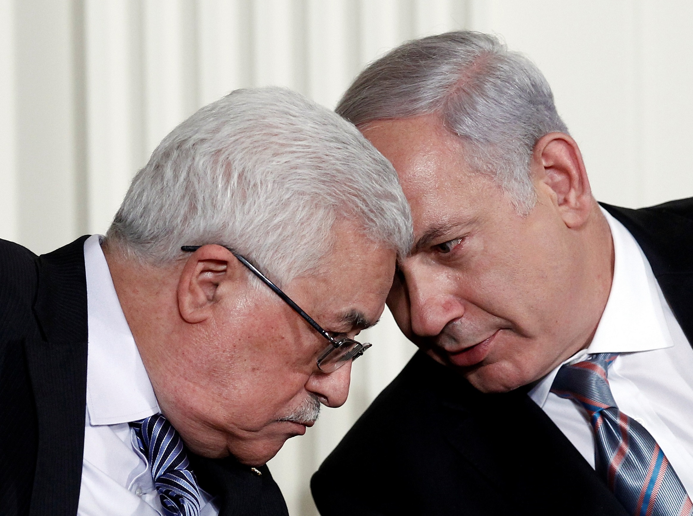 Israeli Prime Minister Benjamin Netanyahu and Palestinian President Mahmoud Abbas , September 1, 2010.